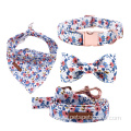 luxury nylon adjustable custom pattern bandana pet supplies